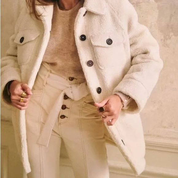 (RARE) Sezane Marlon Coat Size 34 /US 2 - Picture 3 of 8